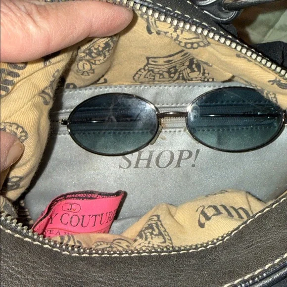 Juicy Couture Black Shoulder Bag with Heart Accent - Picture 7 of 7